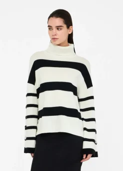 Liu Jo Pull à col roulé 100% laine avec boutons bijoux|Femme Mailles