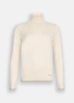 Liu Jo Pull à col roulé avec détails en Lurex®|Femme Mailles