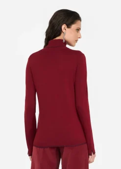 Liu Jo Pull à col roulé avec détails en Lurex®|Femme Mailles