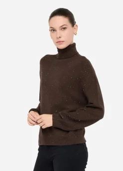 Liu Jo Pull à col roulé avec micro paillettes|Femme Mailles