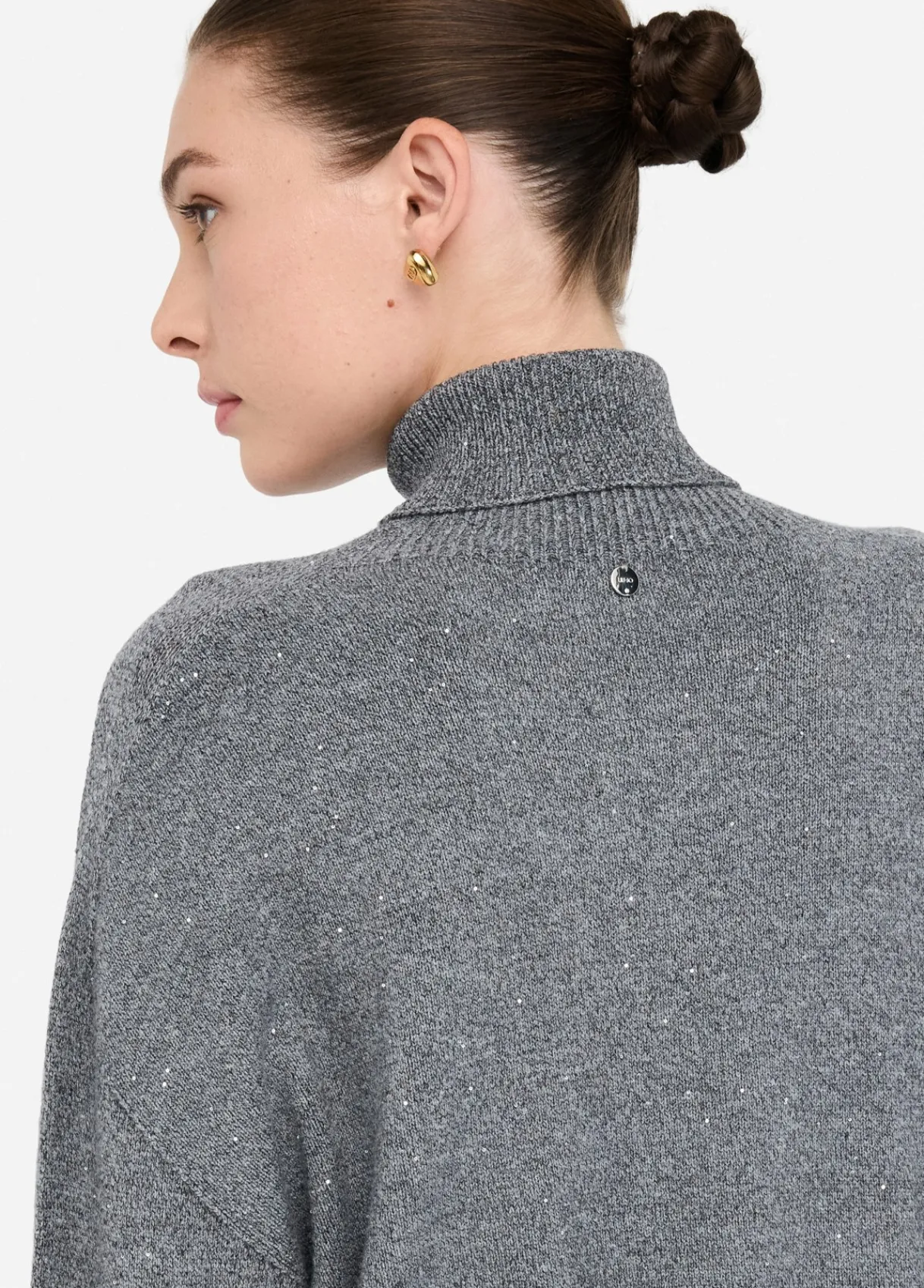 Liu Jo Pull à col roulé avec micro paillettes|Femme Mailles