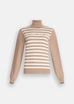 Liu Jo Pull à col roulé avec rayures|Femme Vêtements De Sport|Mailles