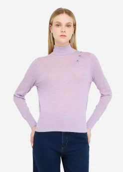 Liu Jo Pull à col roulé en coton et cachemire|Femme Mailles