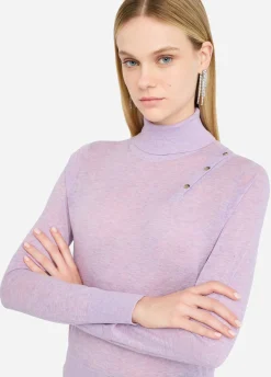 Liu Jo Pull à col roulé en coton et cachemire|Femme Mailles