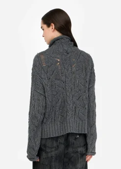 Liu Jo Pull à col roulé orné de pierres|Femme Mailles