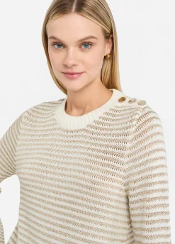 Liu Jo Pull à rayures Lurex®|Femme Mailles