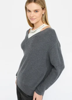 Liu Jo Pull avec broderies bijoux|Femme Mailles