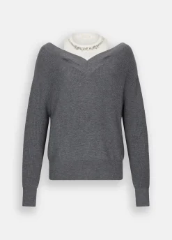 Liu Jo Pull avec broderies bijoux|Femme Mailles