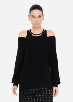 Liu Jo Pull avec broderies bijoux|Femme Mailles