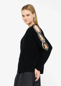 Liu Jo Pull avec découpes ornées de pierres|Femme Mailles