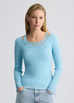 Liu Jo Pull avec insertions en tulle.|Femme Vêtements De Sport|Mailles