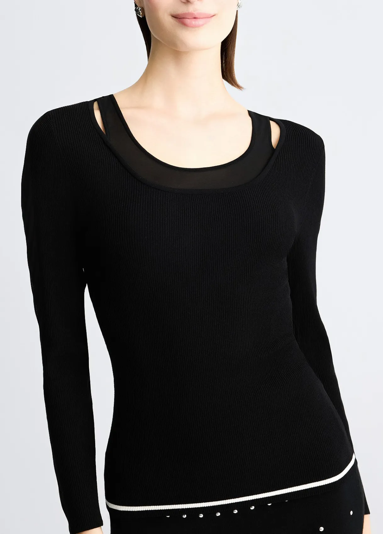 Liu Jo Pull avec insertions en tulle.|Femme Vêtements De Sport|Mailles