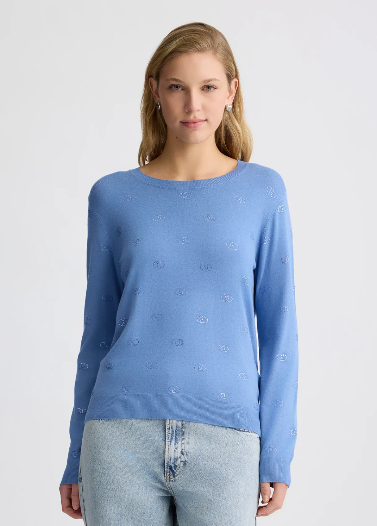 Liu Jo Pull avec logo et strass|Femme Mailles