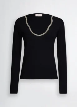 Liu Jo Pull avec strass|Femme Mailles