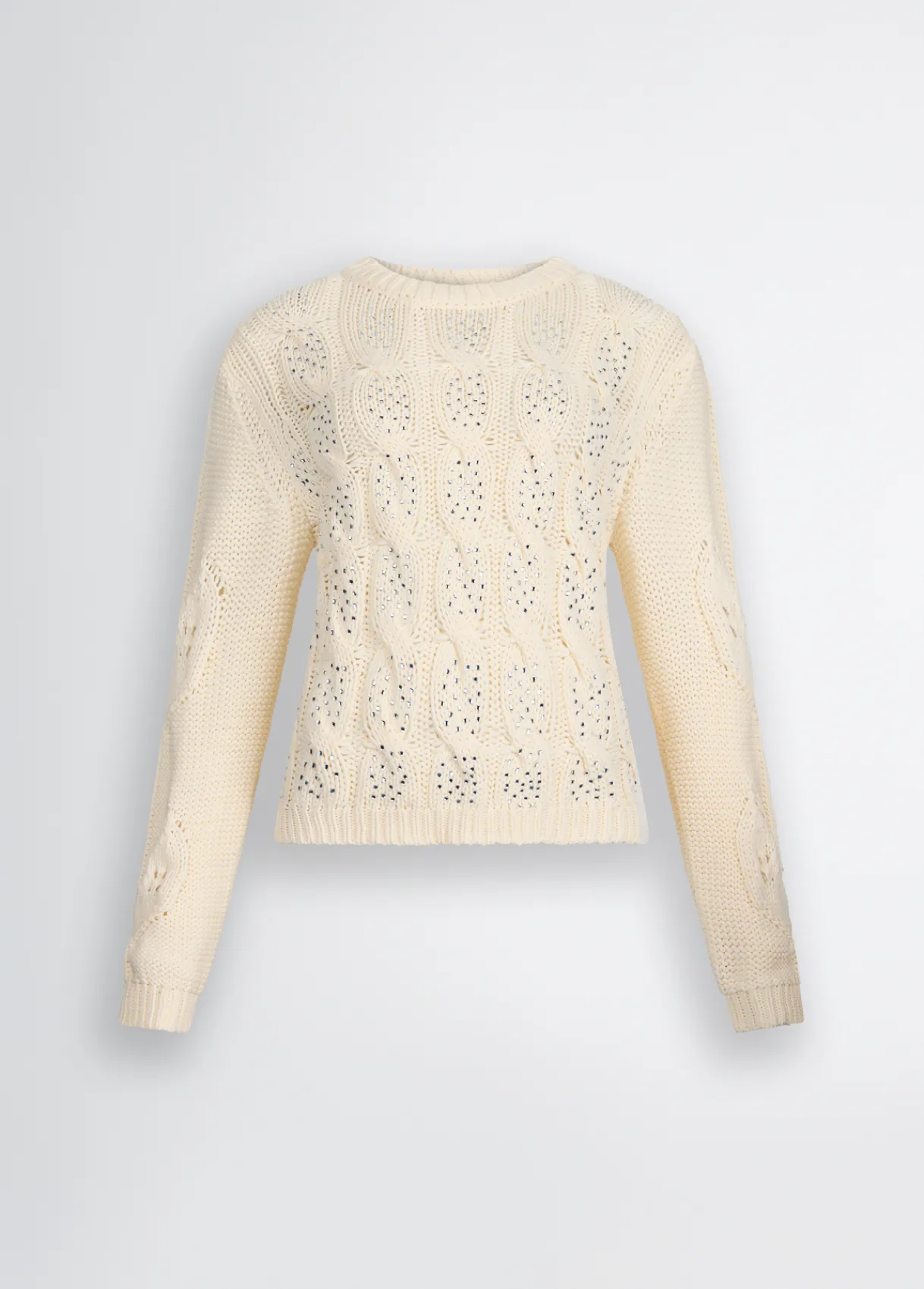 Liu Jo Pull en coton avec torsades|Femme Mailles