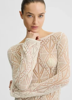 Liu Jo Pull en coton crocheté|Femme Mailles