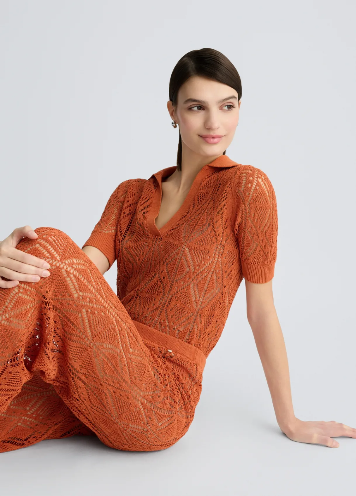 Liu Jo Pull en coton mélangé au crochet|Femme Mailles