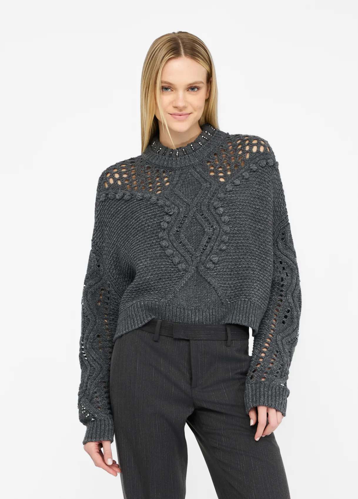 Liu Jo Pull en laine avec ajours|Femme Mailles