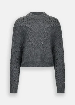 Liu Jo Pull en laine avec ajours|Femme Mailles