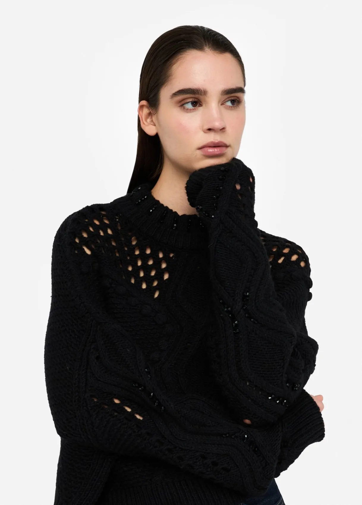 Liu Jo Pull en laine avec ajours|Femme Mailles