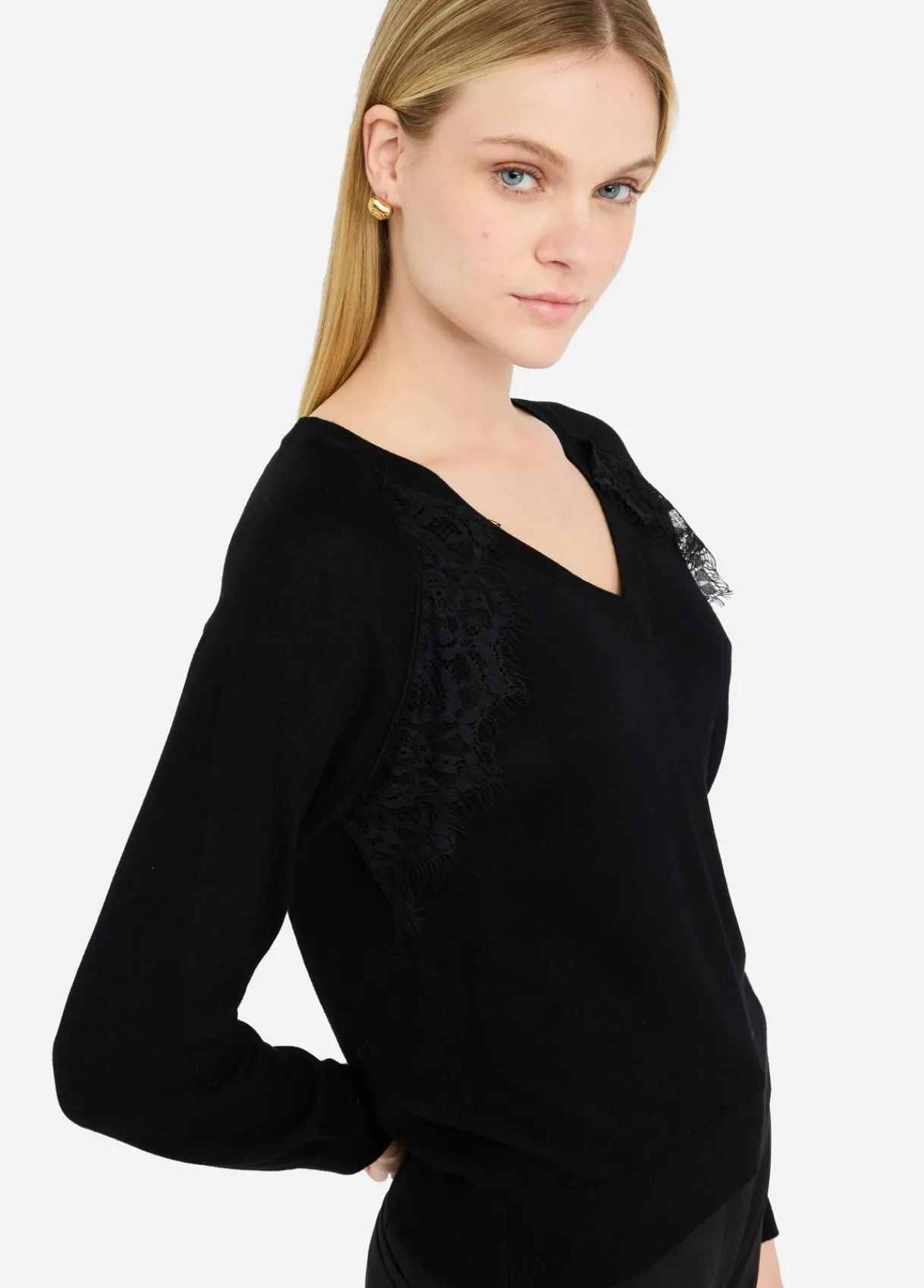 Liu Jo Pull en laine avec dentelle|Femme Mailles