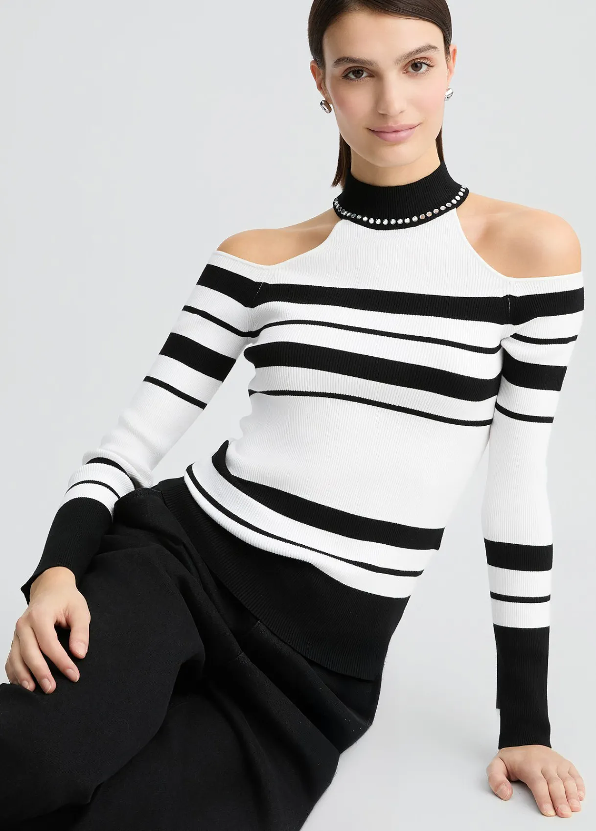 Liu Jo Pull rayé à clous|Femme Mailles