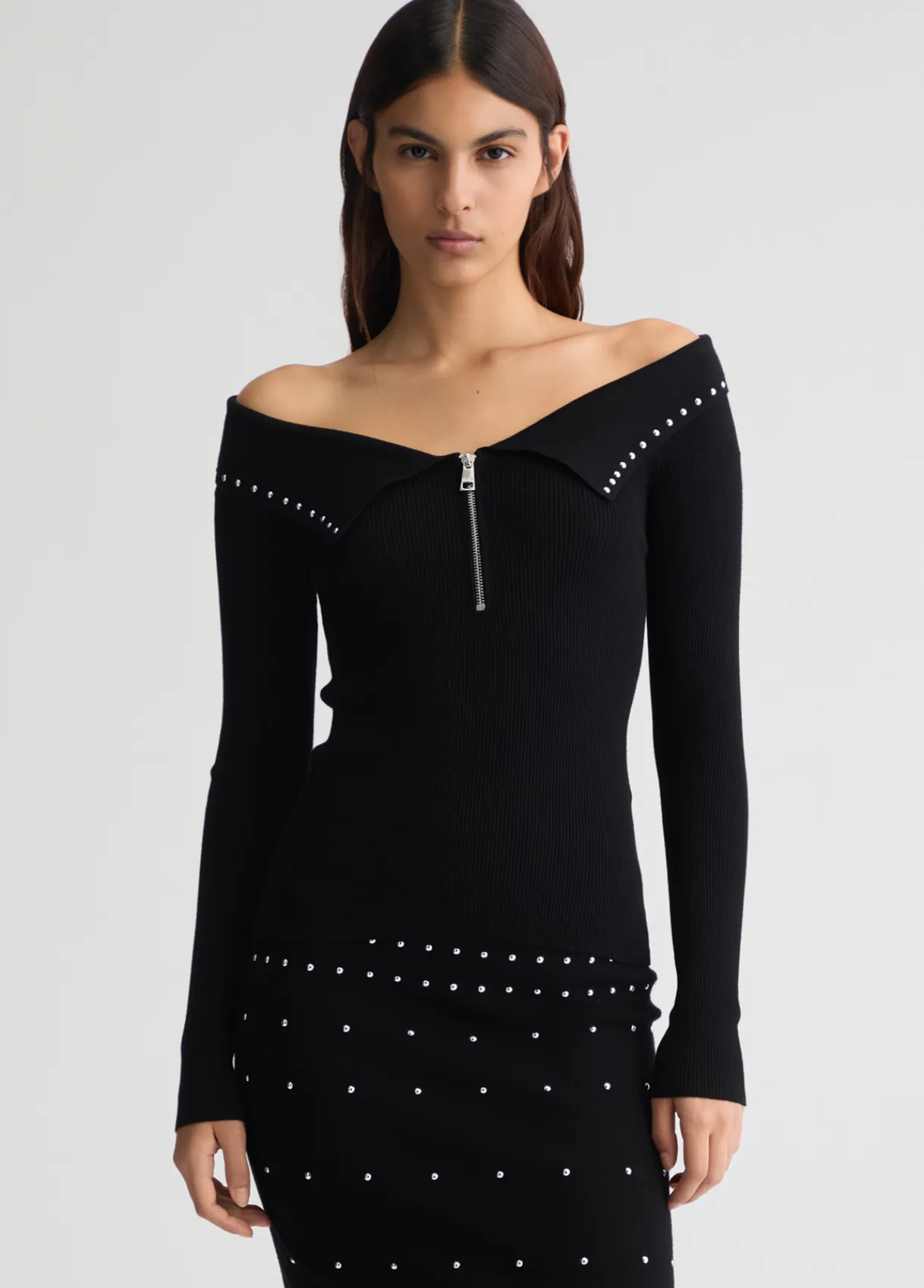 Liu Jo Pull zippé et clous|Femme Mailles