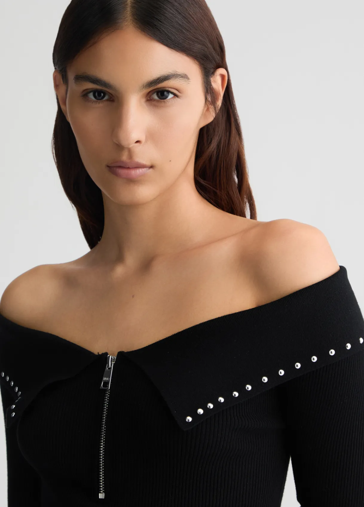 Liu Jo Pull zippé et clous|Femme Mailles
