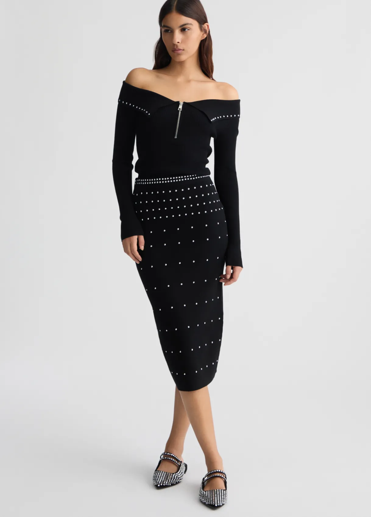 Liu Jo Pull zippé et clous|Femme Mailles