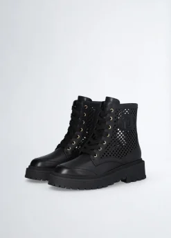 Liu Jo Rangers en cuir ajouré|Femme Bottes Et Bottines