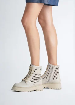 Liu Jo Rangers en cuir ajouré|Femme Bottes Et Bottines