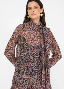 Liu Jo Robe à fleurs en mousseline de soie|Femme Robes