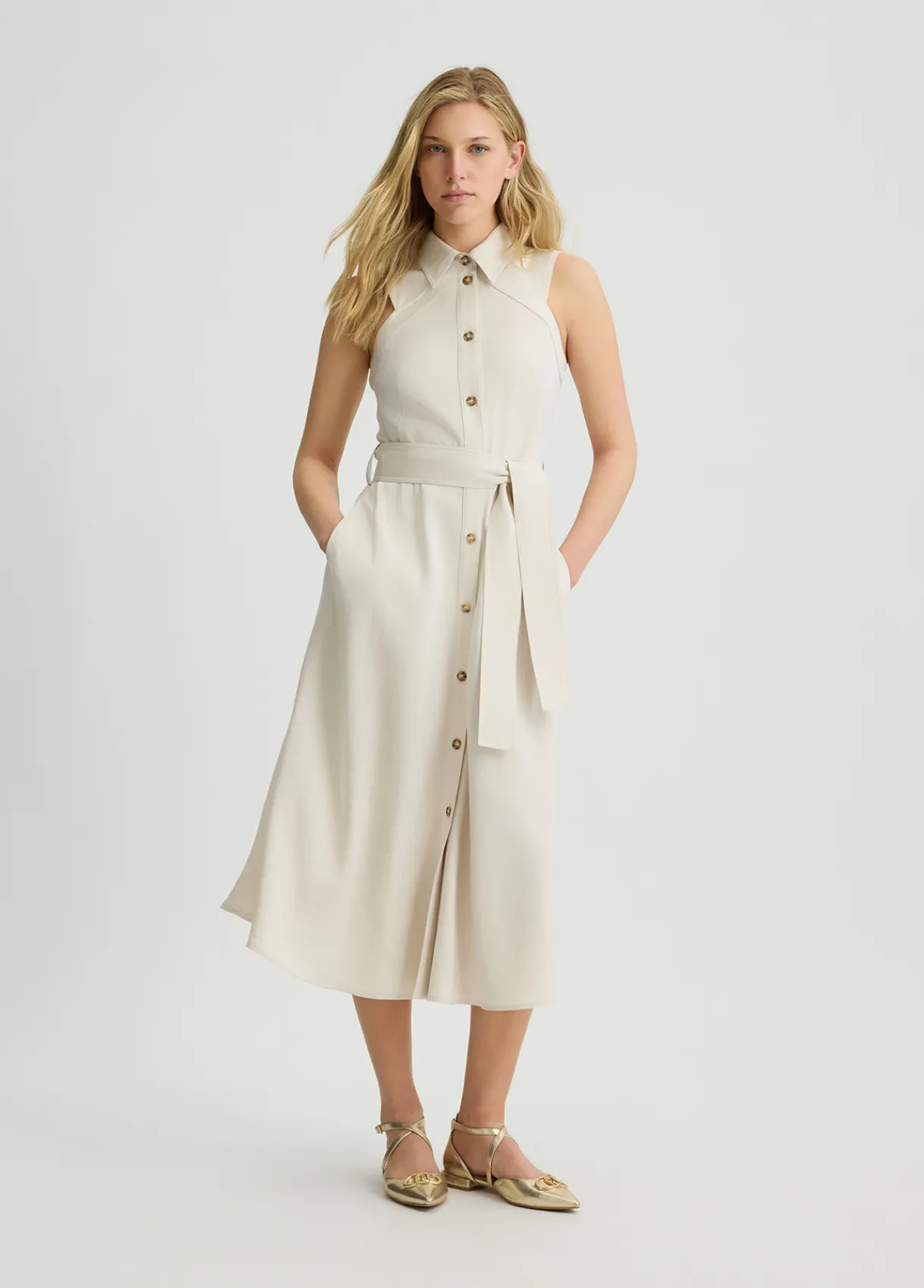 Liu Jo Robe chemisier avec ceinture|Femme Robes