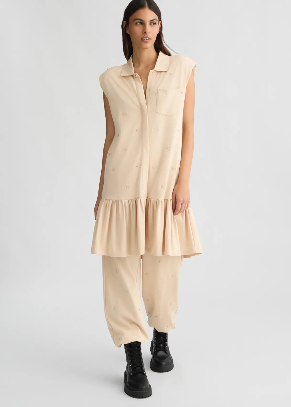 Liu Jo Robe chemisier avec logo|Femme Vêtements De Sport|Robes