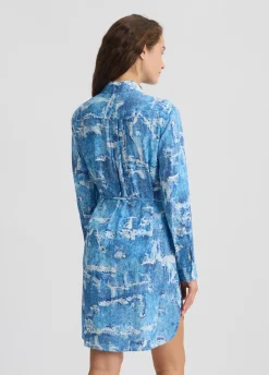 Liu Jo Robe chemisier effet denim|Femme Mode Plage|Robes