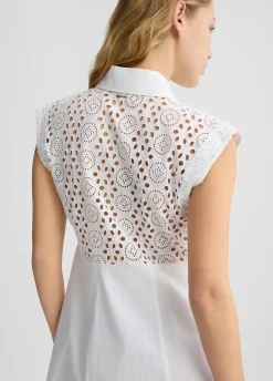 Liu Jo Robe chemisier en broderie anglaise|Femme Robes