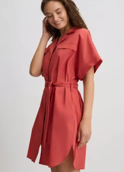 Liu Jo Robe chemisier en coton|Femme Mode Plage|Robes