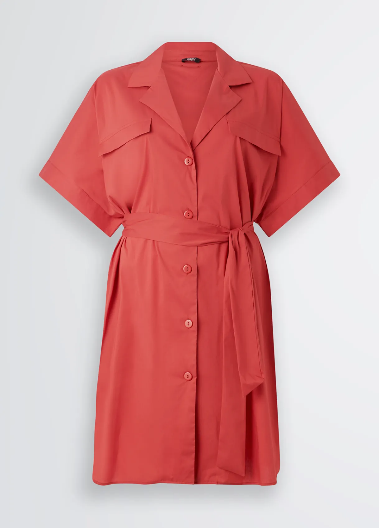 Liu Jo Robe chemisier en coton|Femme Mode Plage|Robes