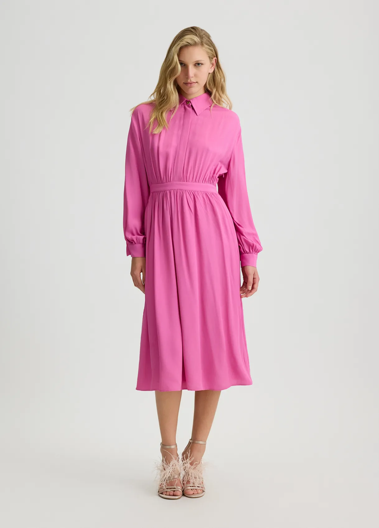 Liu Jo Robe chemisier en crêpe de chine|Femme Robes
