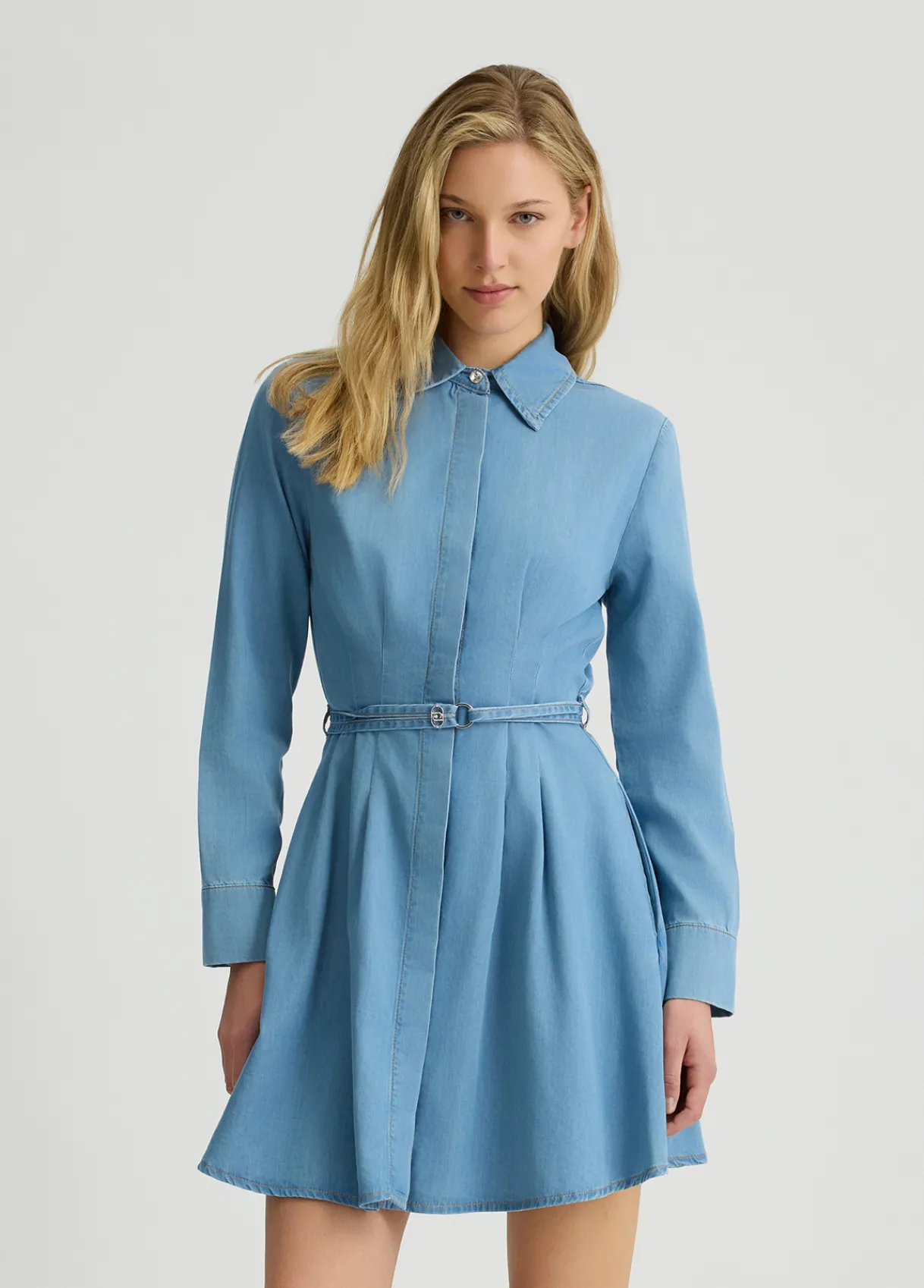 Liu Jo Robe chemisier en toile denim|Femme Robes