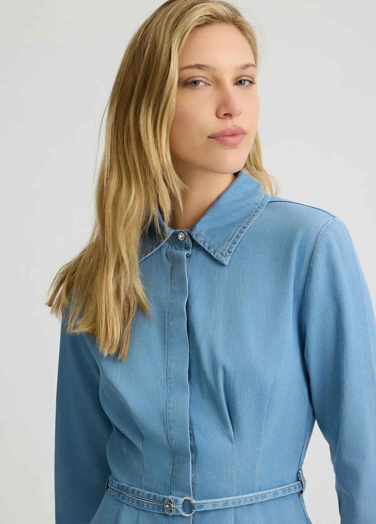 Liu Jo Robe chemisier en toile denim|Femme Robes