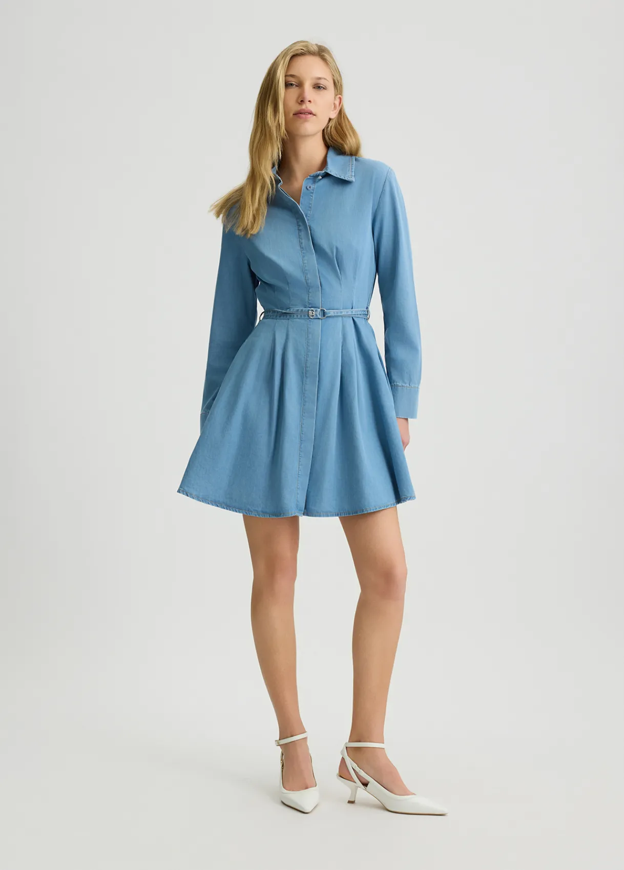 Liu Jo Robe chemisier en toile denim|Femme Robes