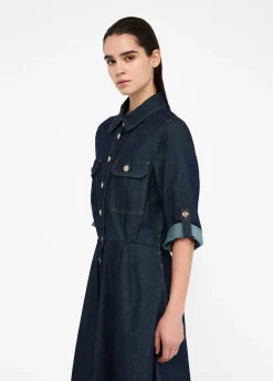 Liu Jo Robe chemisier en toile denim|Femme Robes