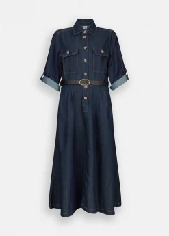 Liu Jo Robe chemisier en toile denim|Femme Robes
