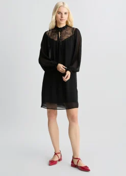 Liu Jo Robe courte avec empiècement en dentelle|Femme Robes