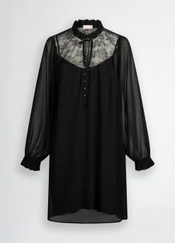 Liu Jo Robe courte avec empiècement en dentelle|Femme Robes