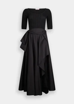 Liu Jo Robe courte en maille et popeline|Femme Mailles|Robes
