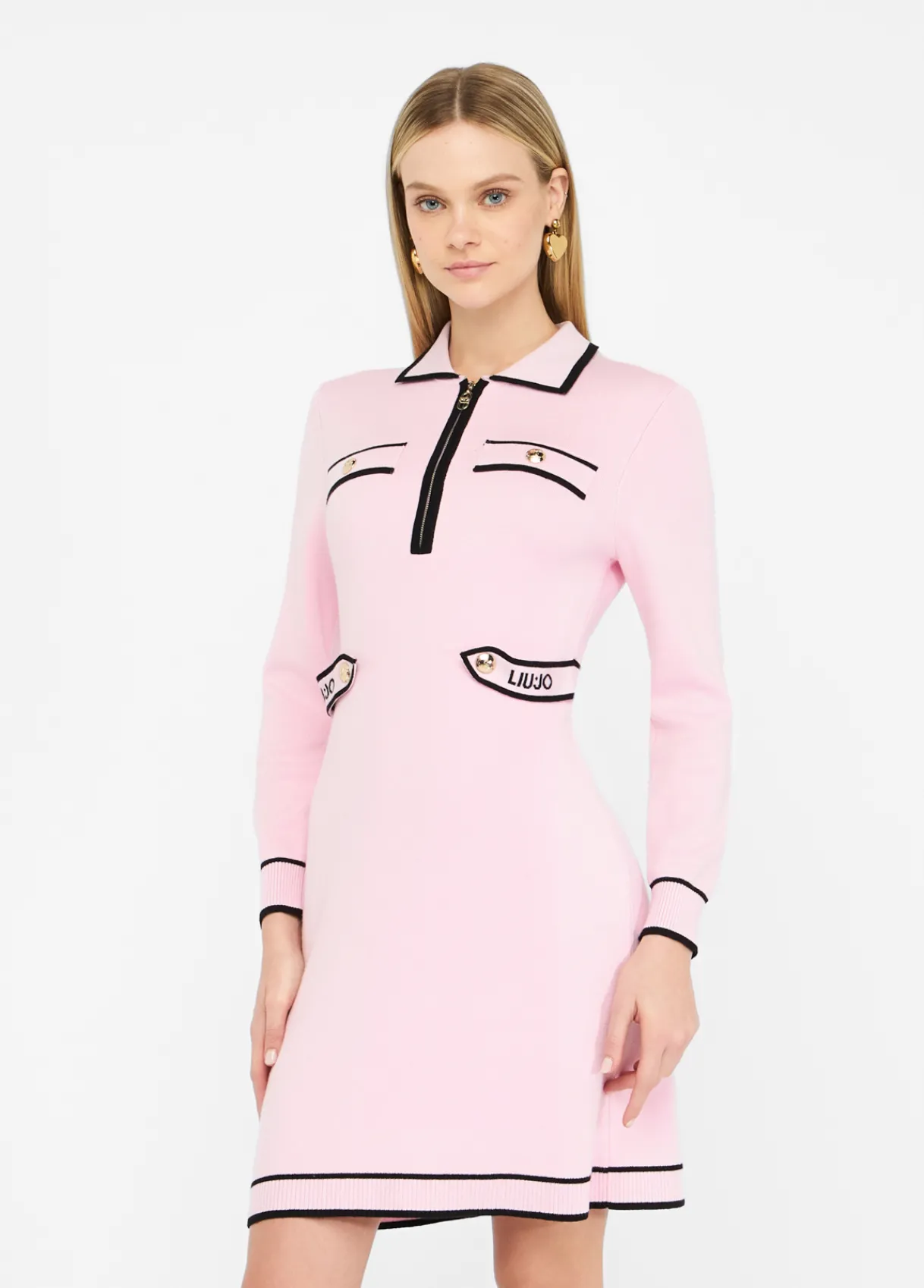 Liu Jo Robe en aille de soie mélangée|Femme Vêtements De Sport|Robes