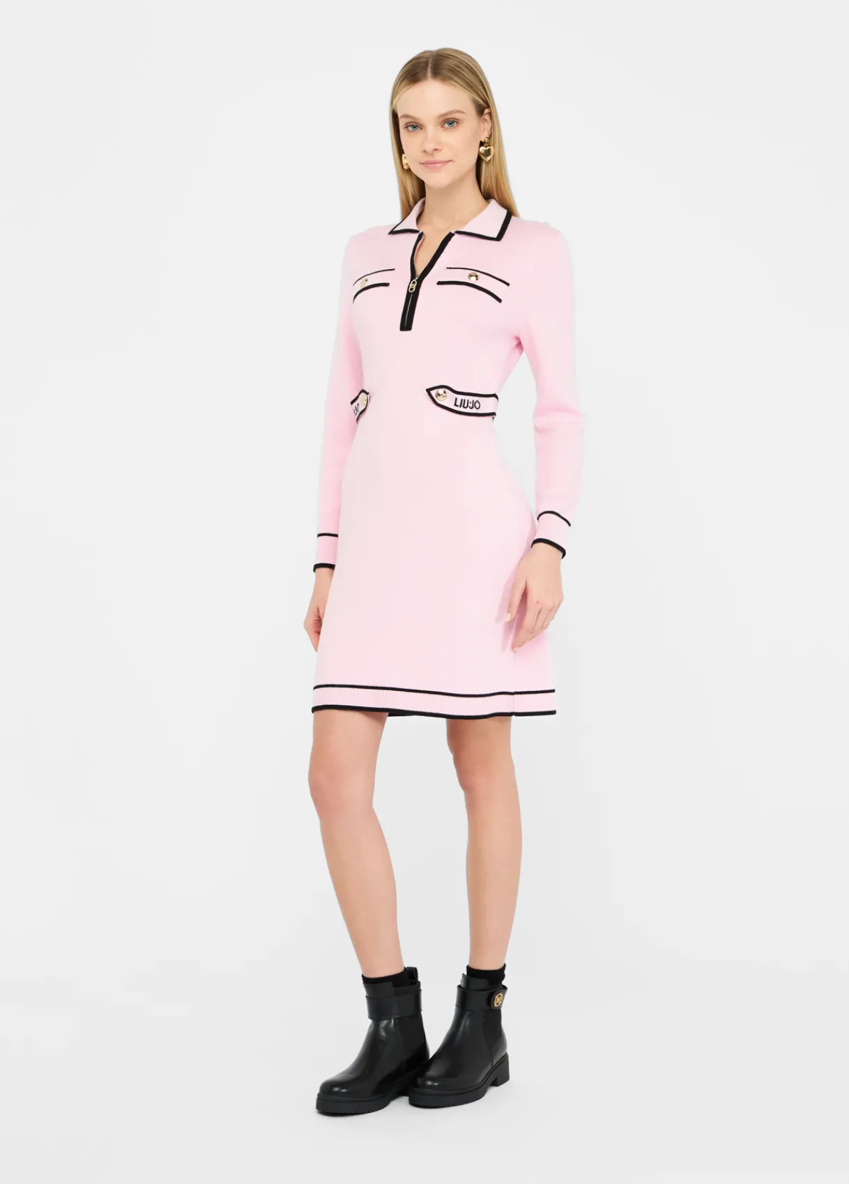 Liu Jo Robe en aille de soie mélangée|Femme Vêtements De Sport|Robes