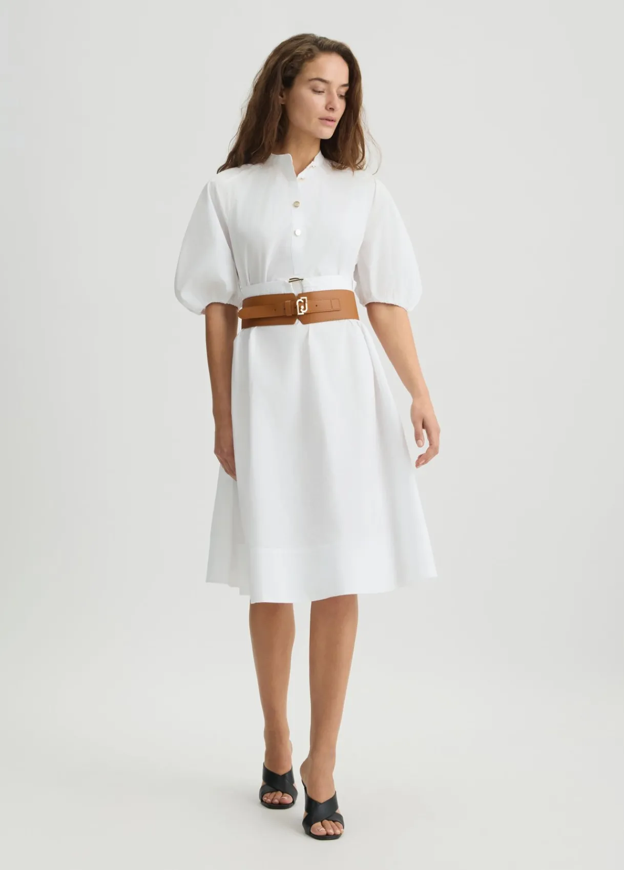 Liu Jo Robe en coton avec ceinture|Femme Robes
